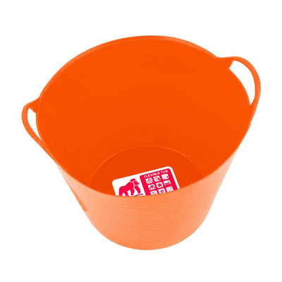 Red GorillaGorilla Tub Medium 26LFlexible Heavy-Duty Ldpe Utility Tub For DiyBuilding & Home ProjectsOrange from B&Q