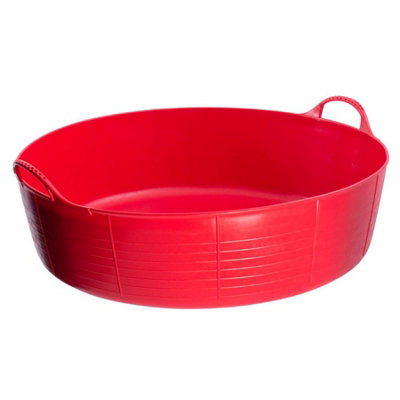 Red Gorilla Tubtrug Flexible Large Shallow 35 Litre For Water Food Bucket Red from B&Q