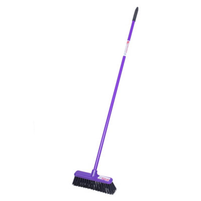 Red Gorilla 30Cm Wide Head Broom With ScraperAnti-ClogWet & Dry Use from B&Q