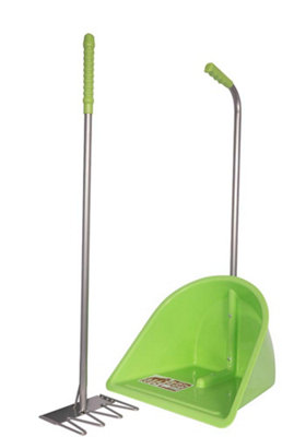 Red Gorilla Traditional Tidee™ Scoop & Rake SetLightweight Yard & Garden Cleaning Tool from B&Q