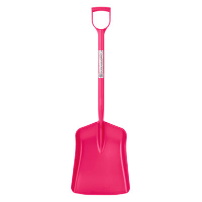 Red GorillaGorilla ShovelLightweight Heavy-Duty Poly Shovel With D HandleUv-ResistantNon-SparkingPink from B&Q