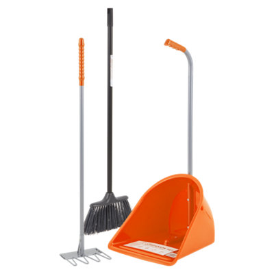 Red GorillaTidee Companion SetHeavy-Duty Yard & Stable Clean-Up Tool Set With Scoop And Rake from B&Q