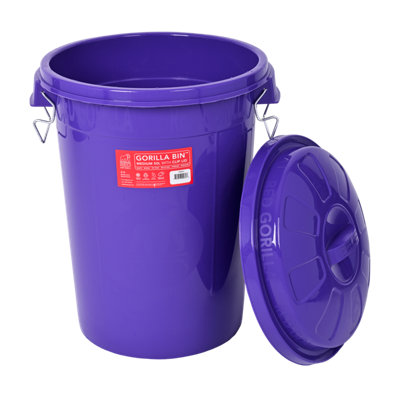 Red GorillaGorilla Bin™ 50L With Clip LidHeavy-Duty Plastic Storage BinStackableWeather-ResistantSecure-Locking Lid from B&Q