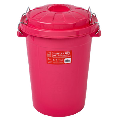 Red GorillaGorilla Bin™ 30L With Clip LidHeavy-Duty Plastic Storage BinStackableWeather-ResistantSecure-Locking Lid from B&Q
