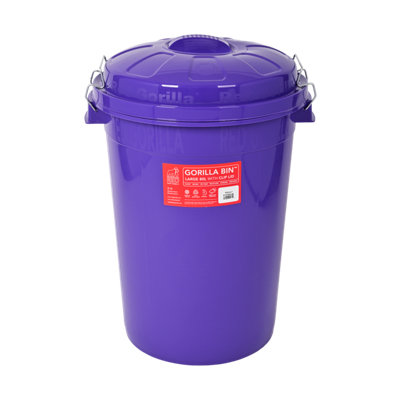 Red GorillaGorilla Bin™ 80L With Clip LidHeavy-Duty Plastic Storage BinStackableWeather-ResistantSecure-Locking Lid from B&Q