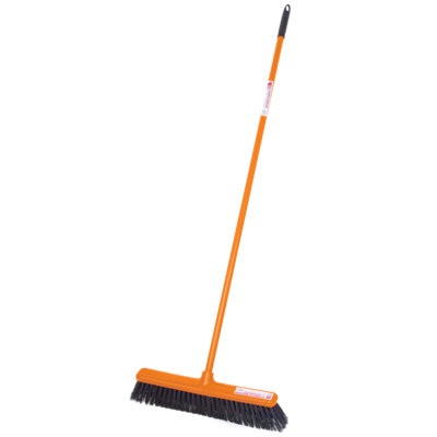Red Gorilla 50Cm Wide Head Broom With ScraperAnti-ClogWet & Dry Use from B&Q