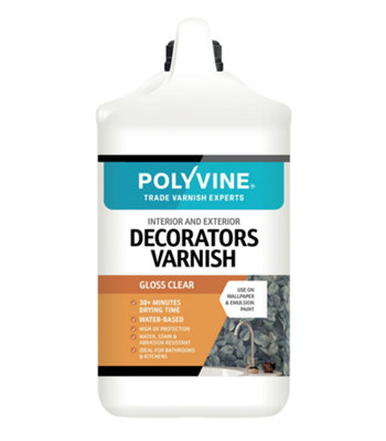 Polyvine Decorators Gloss Varnish 4L from B&Q