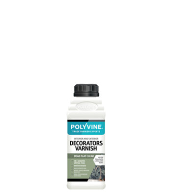Polyvine Clear Dead Flat 1 Litre Decorators Varnish Dead Flat – Water Resistant Clear Varnish With Uv Protection - Seals And Protects Emulsion, Acrylic Paint, Wallpaper, Wood, Furniture, Plaster & Fabric, 1L - Image 2