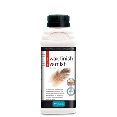 Polyvine Wax Finish Varnish Satin Clear 500Ml from B&Q