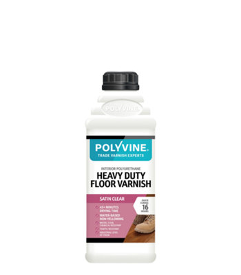 Polyvine Heavy Duty Floor Varnish Satin 2L from B&Q
