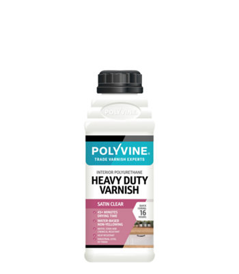 Polyvine Heavy Duty Interior Wood Varnish Satin 4L from B&Q