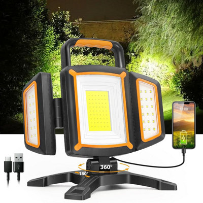 Sylstar 30 W Rechargeable Work Light3000 Lumen Magnetic Battery PoweredWaterproof Portable Cordless Job Site Lighting For from B&Q