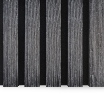 Acoustic Wall Panel Decorative Grey Oak 2400 X 600mm from B&Q
