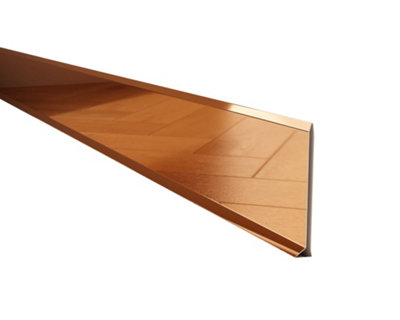 Ilcom Stainless Steel Skirting Board F100mm X 2700mmCopper Polished from B&Q