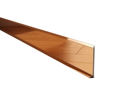 Ilcom Stainless Steel Skirting Board F80mm X 2700mmCopper Polished from B&Q