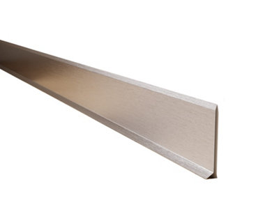 Ilcom Stainless Steel Skirting Board F80mm X 2700mmSilver Brushed from B&Q