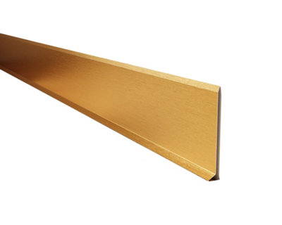 Ilcom Stainless Steel Skirting Board F100mm X 2700mmGold Brushed from B&Q