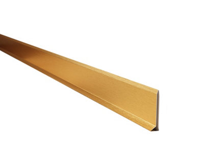 Ilcom Stainless Steel Skirting Board F60mm X 2700mmGold Brushed from B&Q