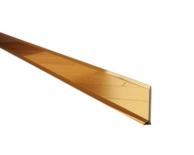 Ilcom Stainless Steel Skirting Board F60mm X 2700mmGold Polished from B&Q