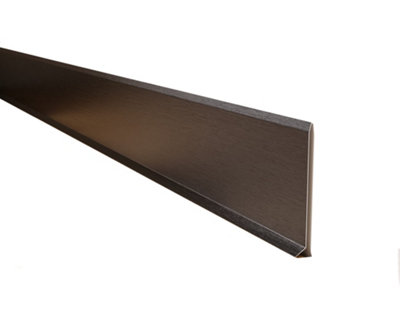 Ilcom Stainless Steel Skirting Board F100mm X 2700mmBlack Brushed from B&Q