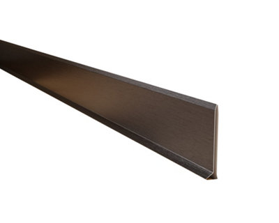 Ilcom Stainless Steel Skirting Board F80mm X 2700mmBlack Brushed from B&Q