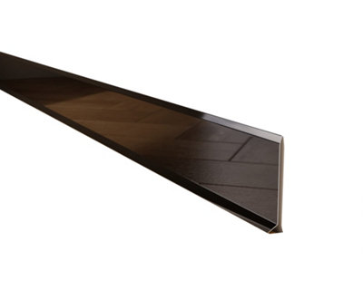 Ilcom Stainless Steel Skirting Board F60mm X 2700mmBlack Polished from B&Q