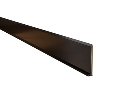 Ilcom Stainless Steel Skirting Board F80mm X 2700mmBlack Polished from B&Q