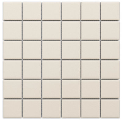 Ilcom Mosaic Tile Sheet In Ceramic On Mesh 30Cm X 30CmBeige River from B&Q