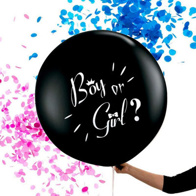 DS Living Gender Reveal 36 Inch Balloon With Pink And Blue Confetti from B&Q