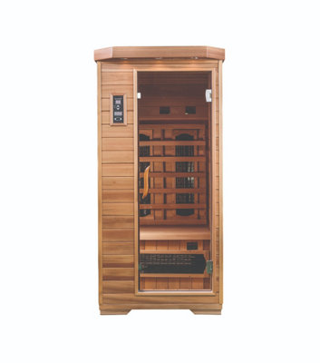 Saunamed 1 Person Indoor Luxury Cedar Far Infrared Sauna Emr Neutral™-39128 