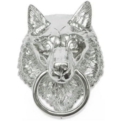 Castelion Chrome Wolf Door Knocker from B&Q