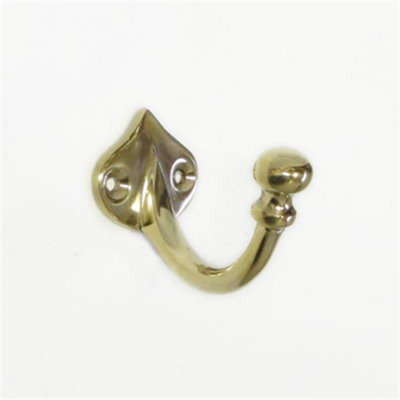 Castelion Small Brass Bun Coat Hook from B&Q