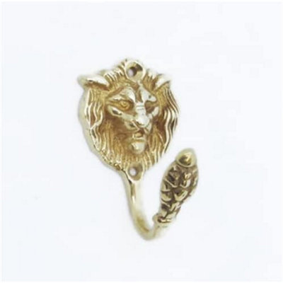 Castelion Single Brass Lion Hook from B&Q