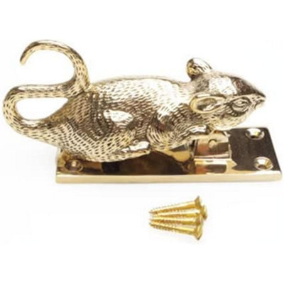 Castelion Brass Dormouse Door Knocker from B&Q
