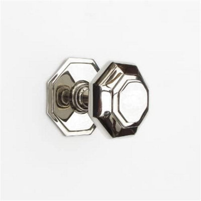 Castelion Small Nickel Octagonal Centre Door Knob from B&Q