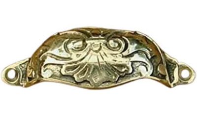Castelion Brass Victorian Drawer Pull from B&Q
