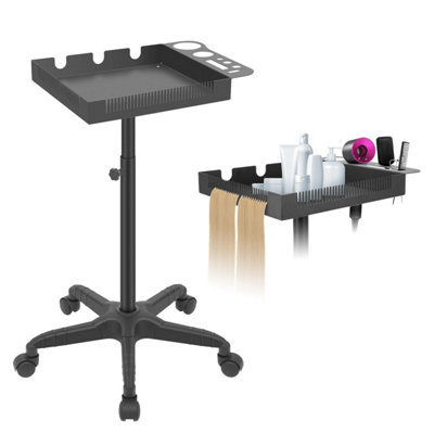 Leibou Rolling Salon Tray On WheelsMetal Hairstylist Cart For Hair StationTrolley With Holder And Separator Stand Versatile from B&Q