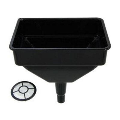 Pegdev - Pdl - Heavy Duty Funnel For Garages, Tractors, And More - Durable Plastic, Removable Filter