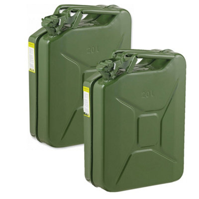 B&Q - PegdevPdl20L Heavy Duty Jerry CansUn Certified Portable Fuel Container For Safe Transportation Pack Of 2
