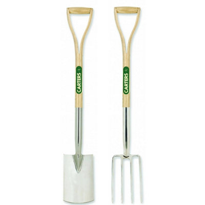 PegdevPdlPerennial Stainless Steel Border Spade And Fork SetIdeal For Garden Borders And Beds from B&Q