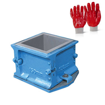 PegdevPdlConcrete Test Cube Mould 150mmSlump & Compressive Strength Test 4 Part With Pvc Gloves from B&Q