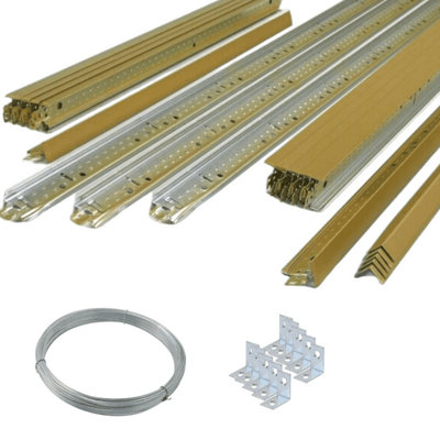 10M2 Gold Suspended Ceiling Grid Suspension System 600mm X 600mm  Ceiling Expert Ltd from B&Q