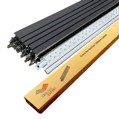 Pack Of 10 Black Cross Tee Section 1200mm X 24mm Ceiling Expert Ltd from B&Q