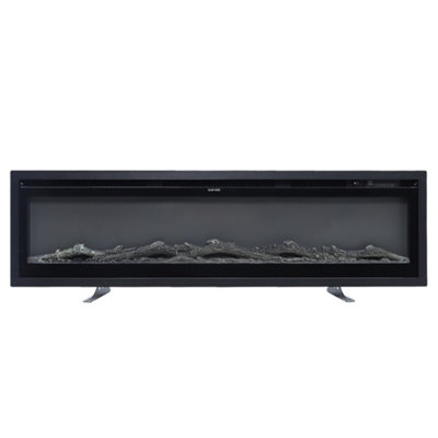 Darphe 3-In-1 Recessed Wall Freestanding Electric Fireplace 12 Colour Flame With Remote Control from B&Q
