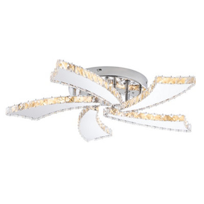 Darphe Adjustable Led Crystal Ceiling Light With Remote Control from B&Q