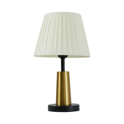 Darphe Metal Fabric Table Lamp Bedside Desk Light from B&Q