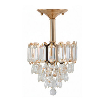 Darphe Elegant Crystal Pendant Light Chandelier from B&Q