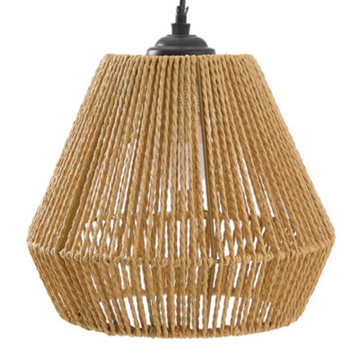 B&Q -  Vintage Hand Woven Hemp Rope Ceiling Pendant Light
