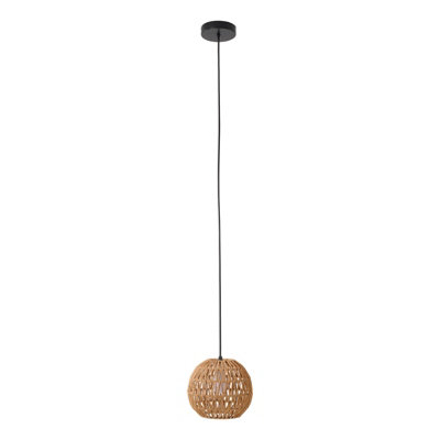 Living And Home Vintage Hemp Rope Woven Pendant Light,e27 Based from B&Q