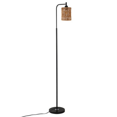 Komore 170Cm Black Metal Floor Lamp,rope Shade,e27 from B&Q